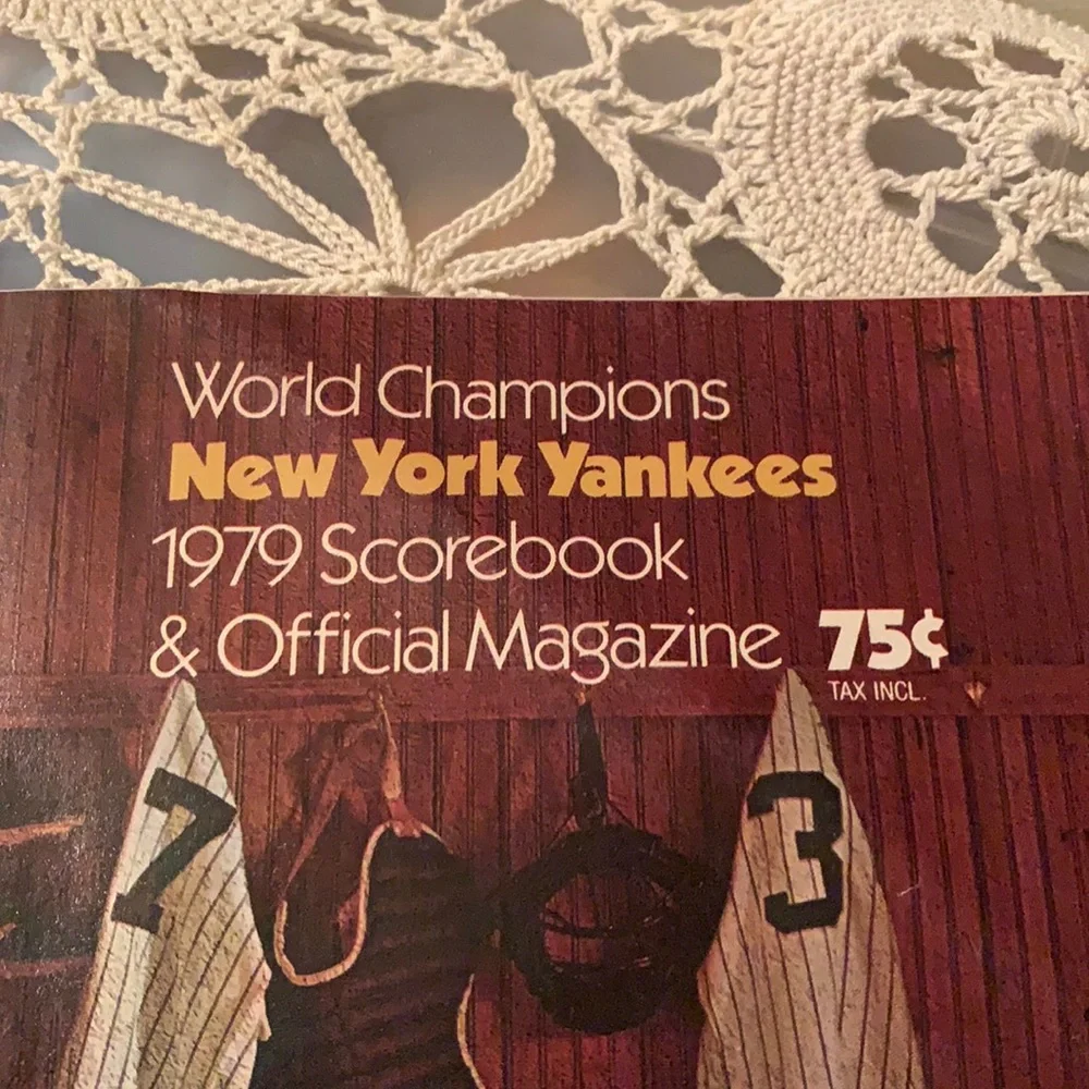 Baseball Program New York Yankees 1979 8/13 Texas Rangers Thurman Munson Lst Yr